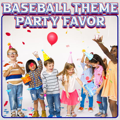 Bedwina Baseball Stress Balls - (24 Pack Bulk) Soft Foam 2" Squeeze Balls for Kids & Adults - Baseball Toys for Goodie Bags and Party Favors, Sports Theme Game Prizes & Stress Relief