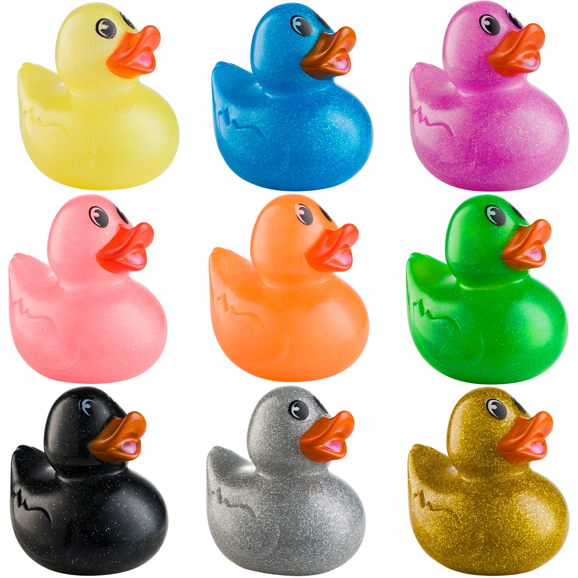 Bedwina Glitter Rubber Ducks in Bulk, Jeep Ducks for Ducking and Cruise Gifts, Kids Bath Toys, Mini Floating Rubber Duckies - Party Favors, Bulk Toys for Kids, Pool, Birthday, Decor - 600 Count