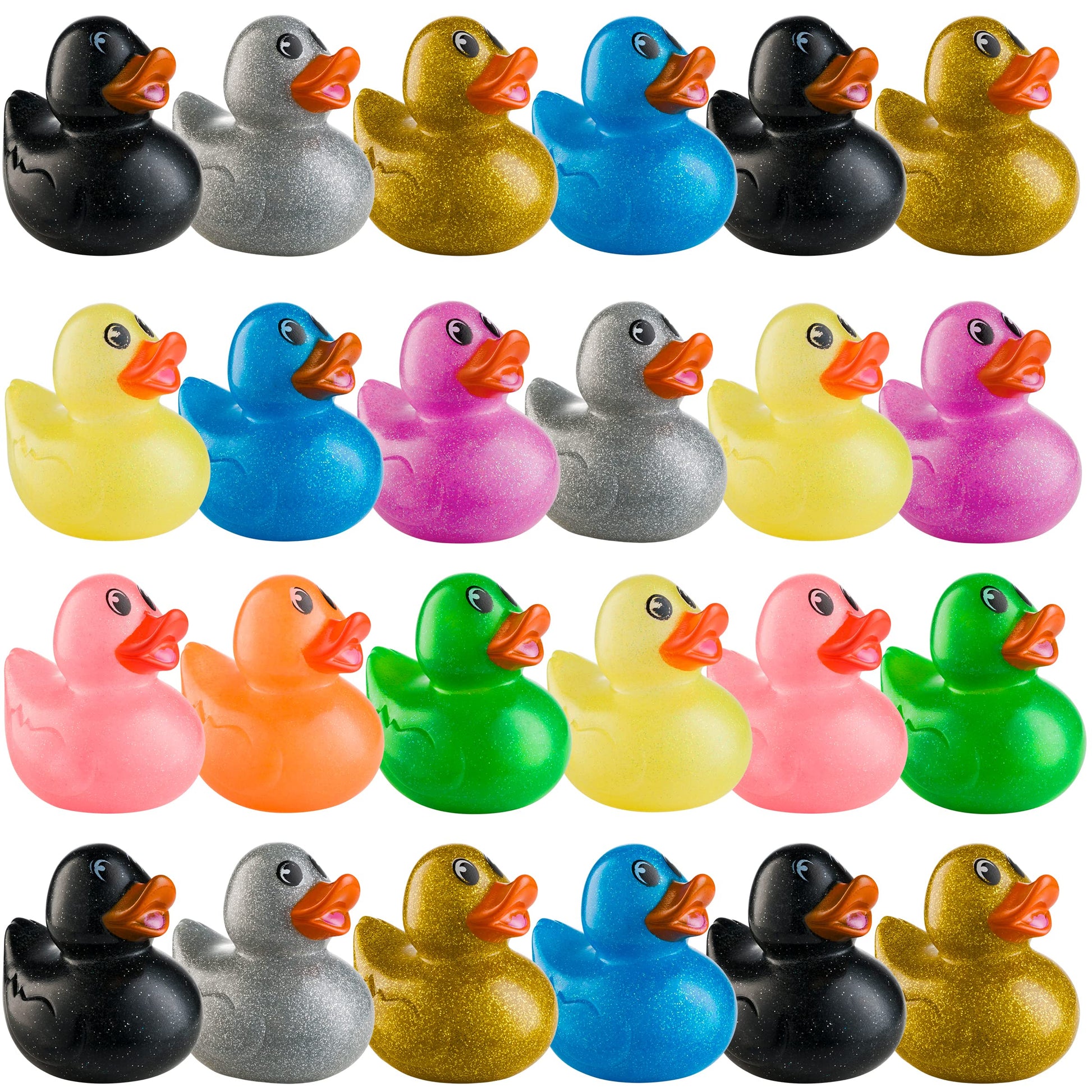 Bedwina Glitter Rubber Ducks in Bulk, Jeep Ducks for Ducking and Cruise Gifts, Kids Bath Toys, Mini Floating Rubber Duckies - Party Favors, Bulk Toys for Kids, Pool, Birthday, Decor - 600 Count