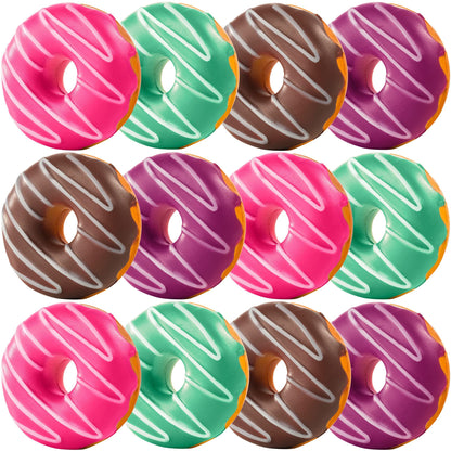 Donut Squishies Party Supplies (12 Pack ) 3 Inch Slow Rising Squishy Fake Donuts Squishy Toys Donuts for Kids, Squeeze Ball and Stress Relief, Great Donut Party Decorations and Birthday Party Favor