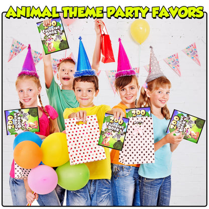 72Pcs Zoo Animal Coloring Books Bulk for Kids - 9"x11" Animal Party Favors with Jungle Safari Animals and Activity Sheets for Goodie Bags, Classrooms and Themed Birthday Supplies (Pack of 72)
