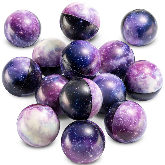 Bulk 150 Galaxy Stress Balls for Kids - Squeeze Anxiety Fidget Sensory Balls for Children with Outer Space Theme, Toys for Party Favors and Birthday Party Supplies