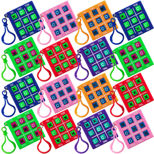 24 Mini Tic Tac Toe Games - Party Favors for Kids 3-5 and Up - 2-Inch Travel Size - Tic-Tac-Toe Keychain Game for Boys & Girls - Goody Bag Stuffers, Classroom Prizes, Christmas, Birthday Gifts
