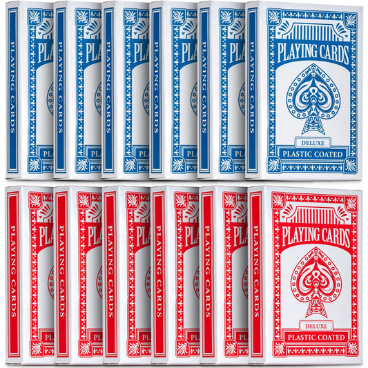 Playing Cards 12 Pack Bulk - 3.5 Inch x 2.25 Inch Decks of Playing Cards, Small Travel Size, Bridge, Solitaire or Poker Cards or Novelty Gift Idea, Party Favor for Kids, Boys and Girls